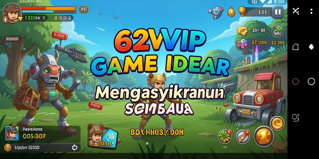 Screenshot gameplay Idle 62VIP, menampilkan kemajuan pengumpulan sumber daya.