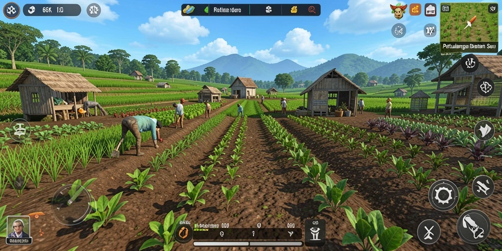 Gameplay seru dalam dunia pertanian dan peternakan.