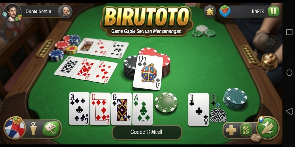 Tampilan gameplay seru dalam BIRUTOTO dengan teman-teman.