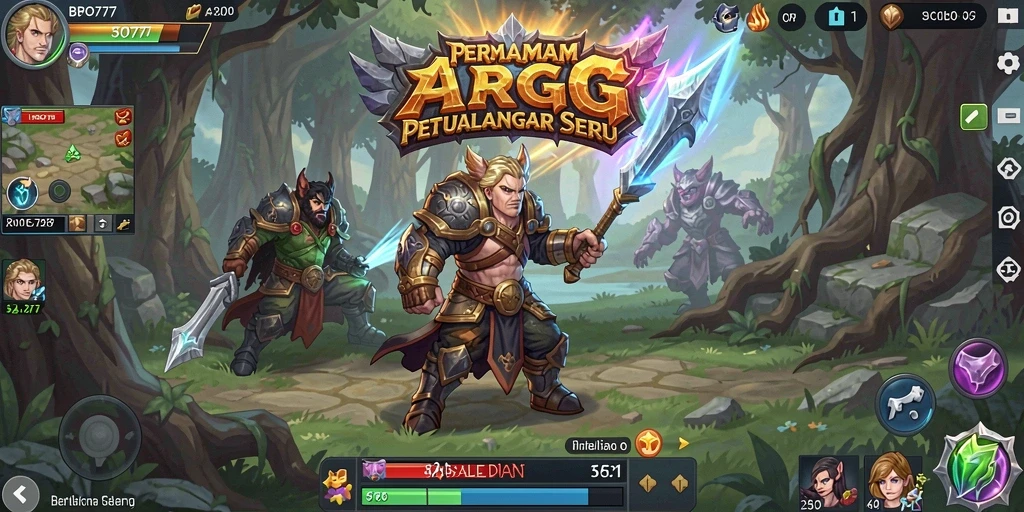 Tangkapan layar BPO777 menampilkan aksi pertarungan seru dalam game ARPG.