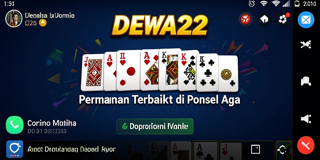 Screenshot gameplay DEWA22 menampilkan serunya permainan domino.