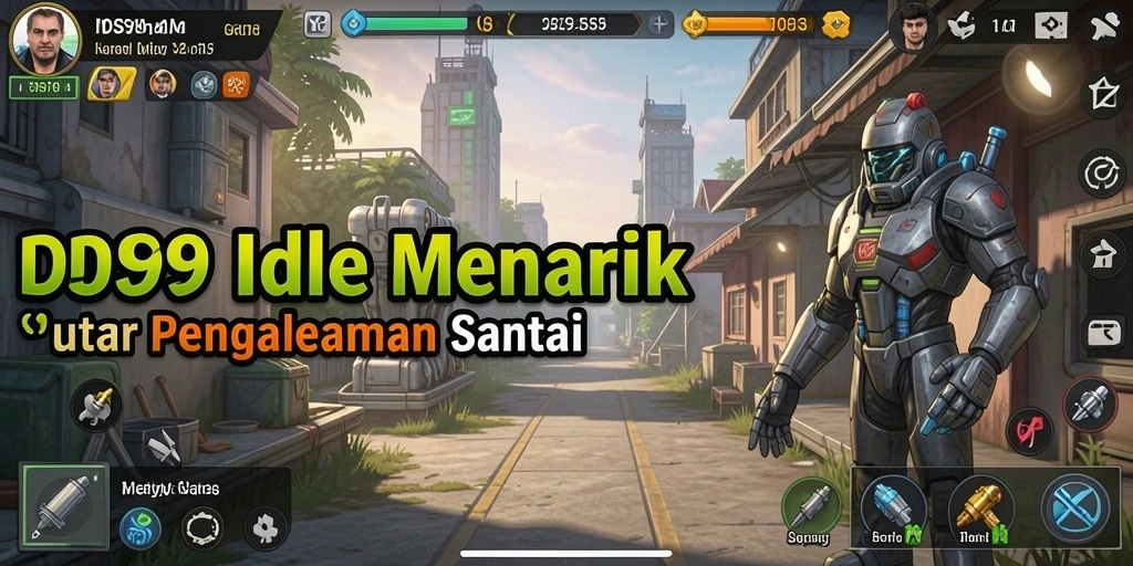 Screenshot menunjukkan karakter sedang bertarung dalam mode Idle yang menarik.