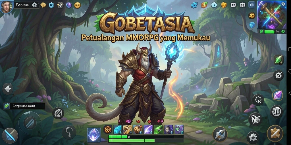 Screenshot gameplay GOBETASIA yang menunjukkan aksi seru dalam pertarungan MMORPG.