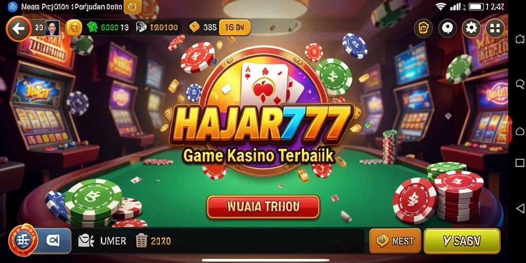 Tampilan menarik dari gameplay Kasino HAJAR777 yang mengasyikan.
