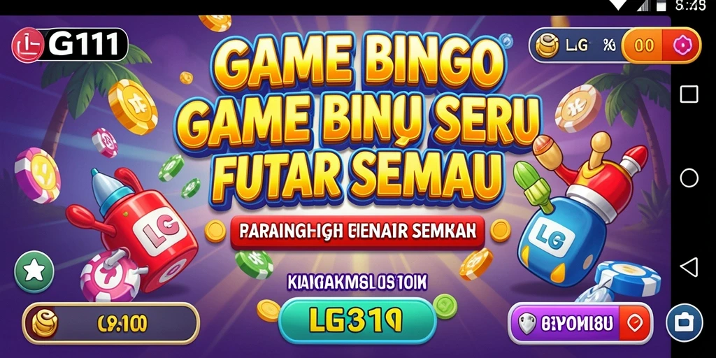 Screenshot gameplay LG111 yang menunjukkan keseruan bermain Bingo.