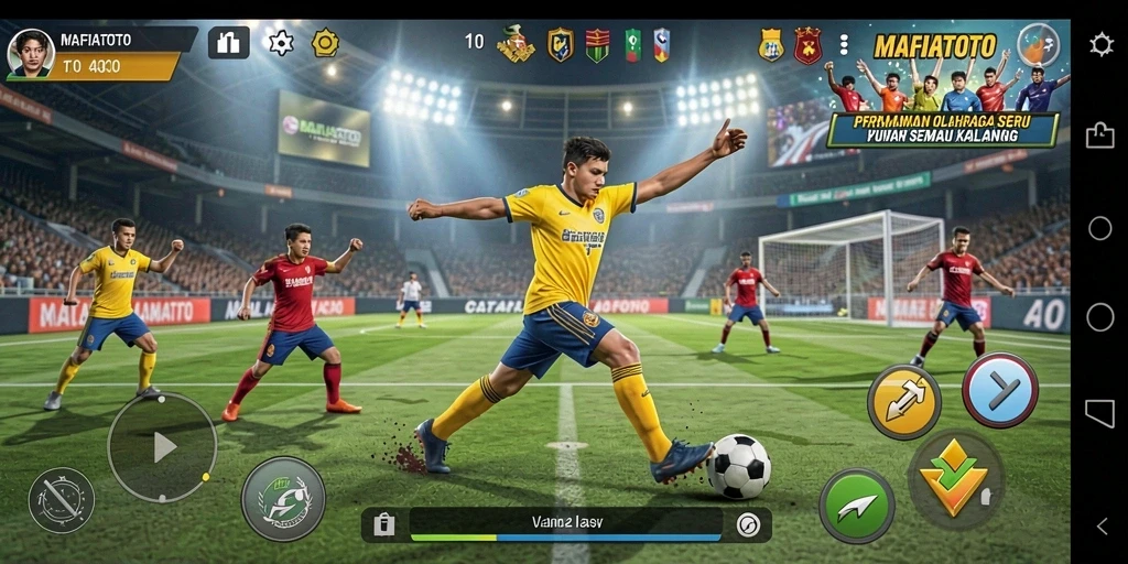 Screenshot MAFIATOTO menampilkan gameplay seru olahraga yang mendebarkan.