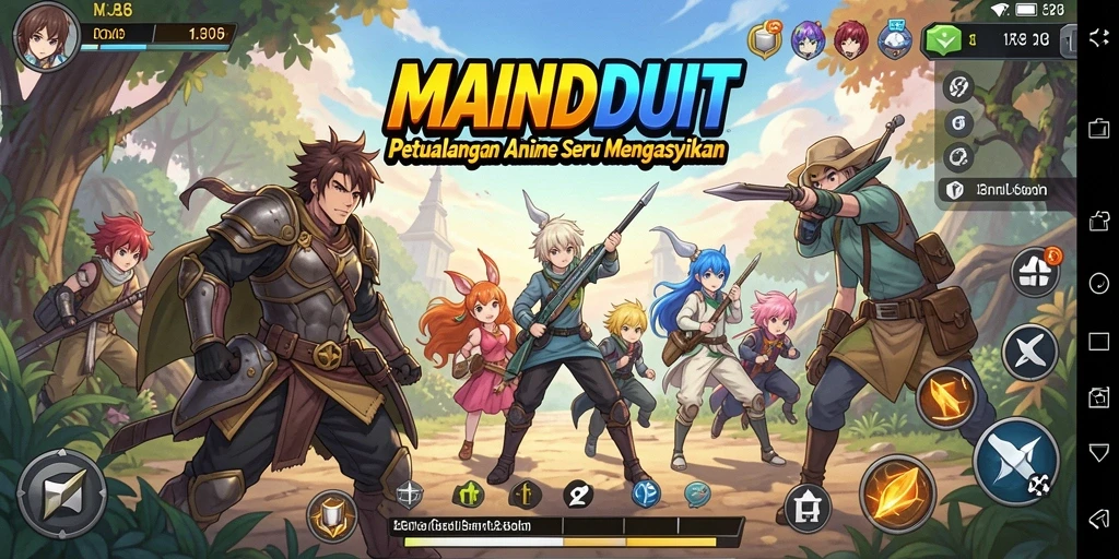 Screenshot gameplay MAINDUIT yang dinamis dan menarik.