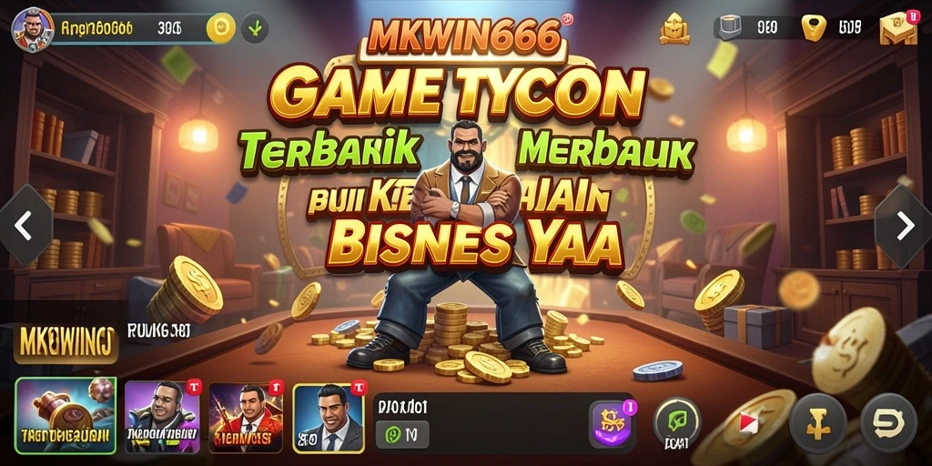 Tangkapan layar gameplay MKWIN666 menampilkan keseruan membangun bisnis Tycoon.