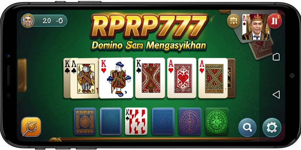 Screenshot game RPRP777 menampilkan pemain berstrategi dalam permainan Domino.