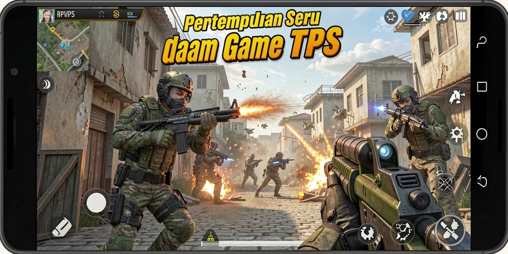 Gameplay intens dalam RPVIP5 dengan aksi tembak-menembak.