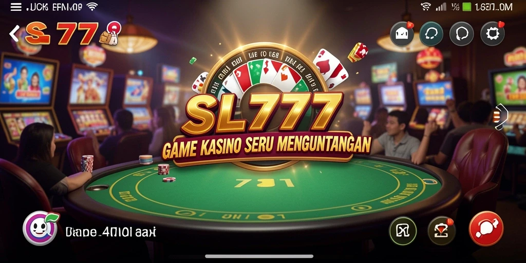 Screenshot SL777 menampilkan gameplay Kasino yang mendebarkan dan interaktif.