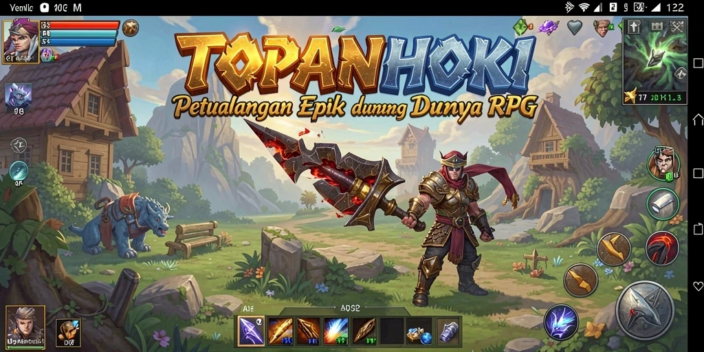 Screenshot gameplay utama TOPANHOKI dengan grafik menawan.