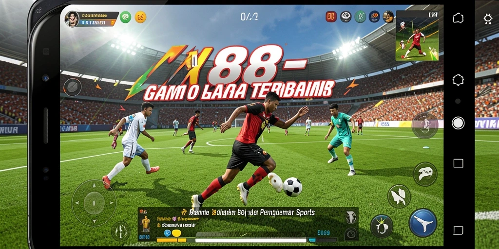 Tampilan game X88 dengan aksi seru dalam pertandingan olahraga.